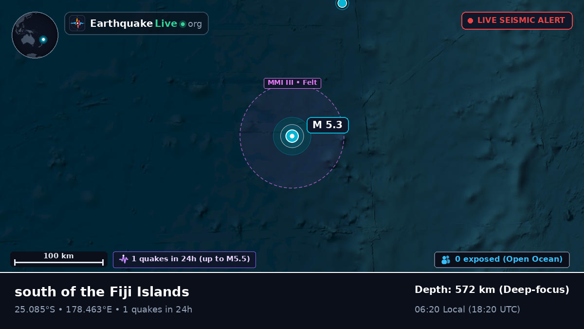 South Pacific Ocean (Kermadec Islands)