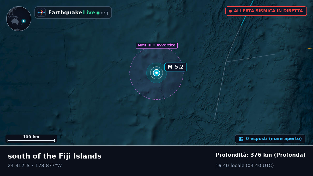 Oceano Pacifico meridionale (Tonga)