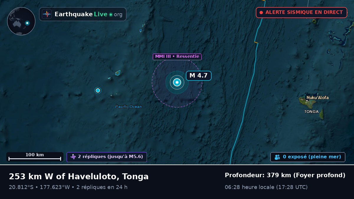 Océan Pacifique Sud (Tonga)