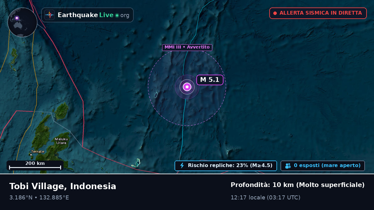 Oceano Pacifico settentrionale (Indonesia)
