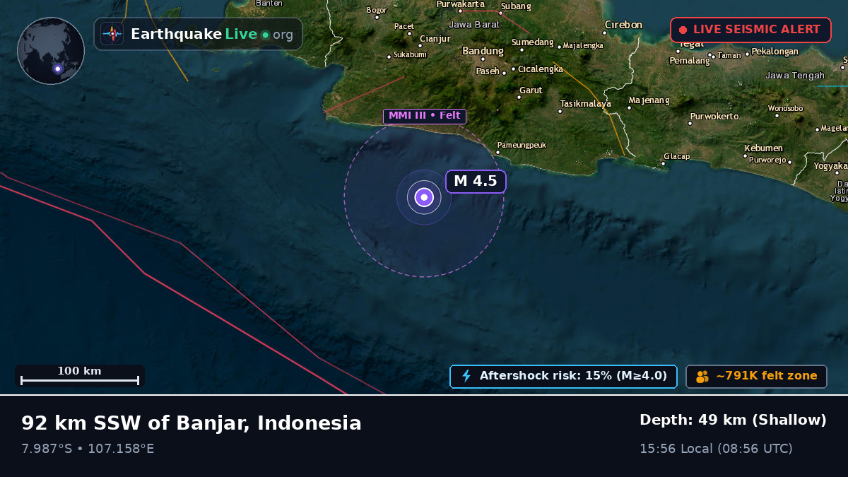 Off the coast of Bandung, Indonesia