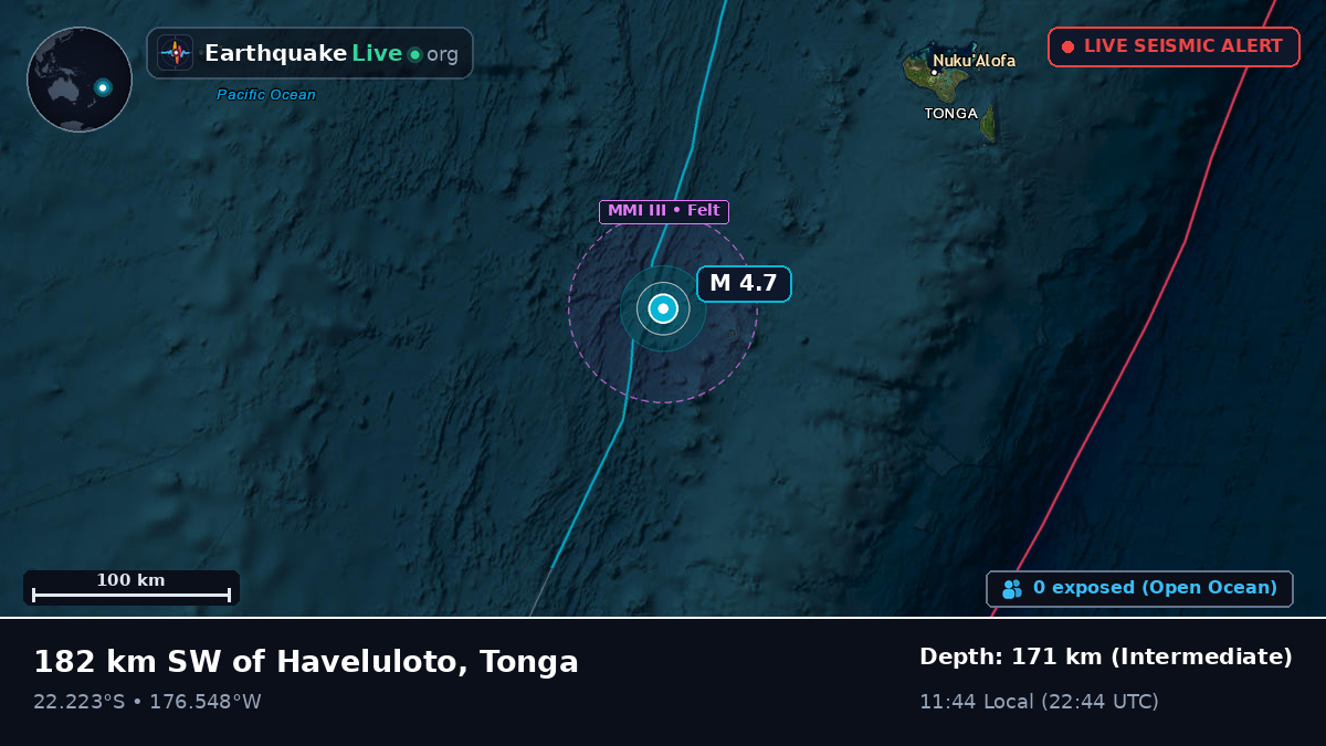Off the coast of Nuku'alofa, Tonga
