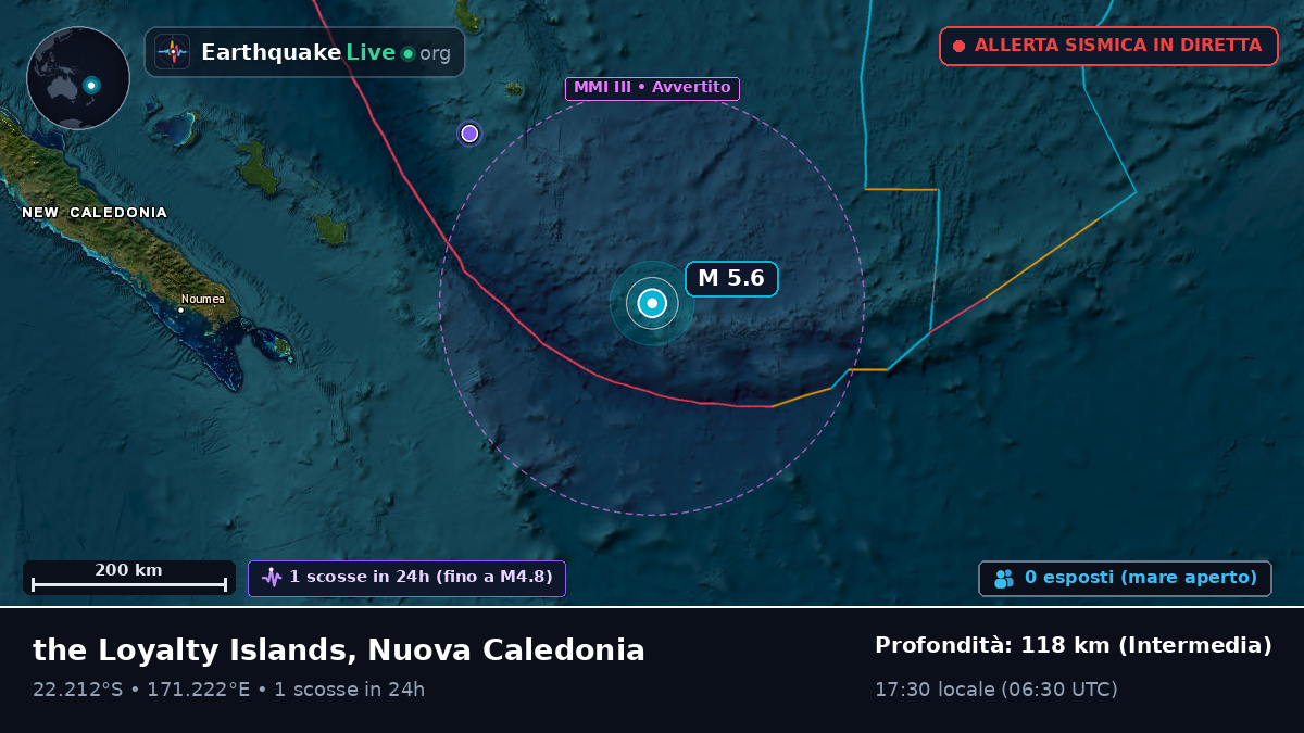 Oceano Pacifico meridionale (Nuova Caledonia)