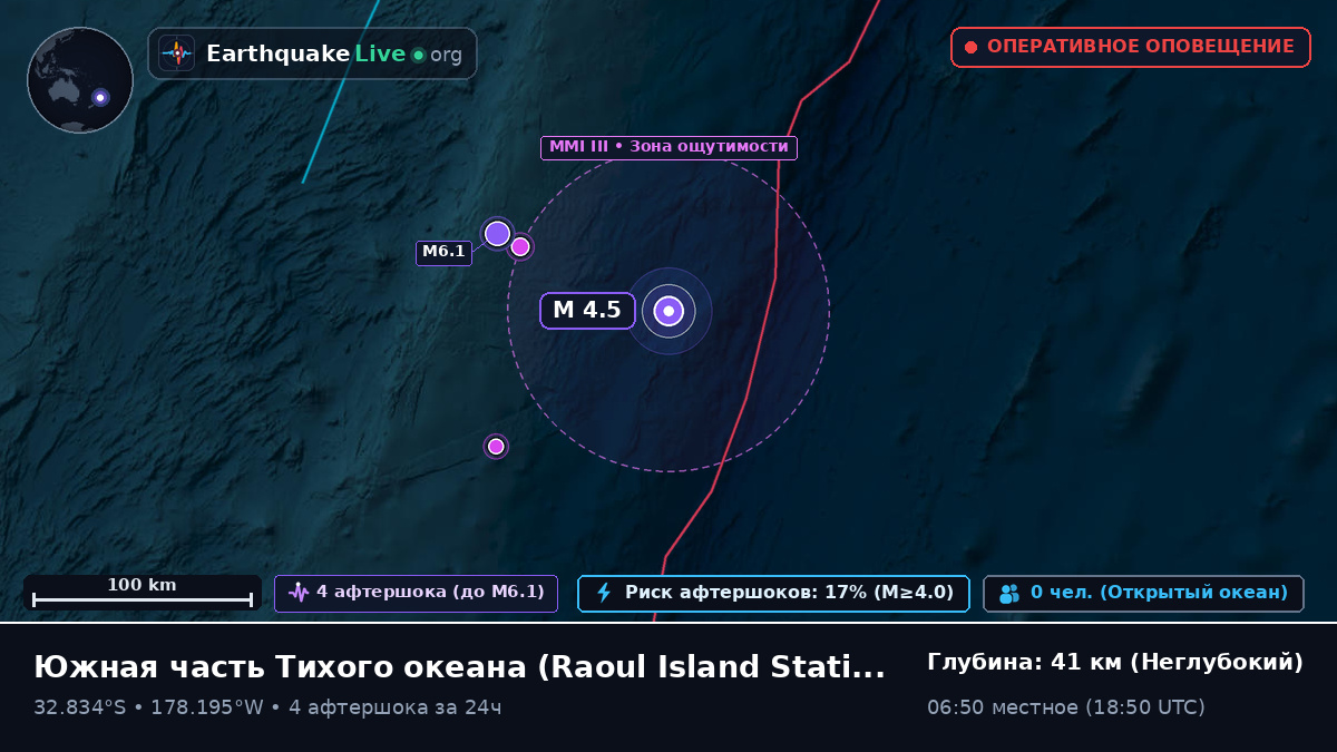Южная часть Тихого океана (Kermadec Islands)