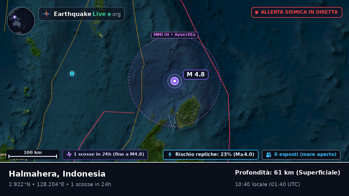 Oceano Pacifico settentrionale (Indonesia)