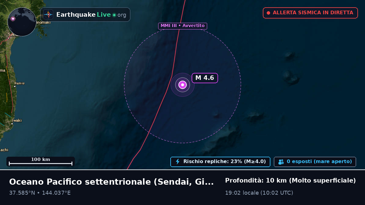 Oceano Pacifico settentrionale (Giappone)