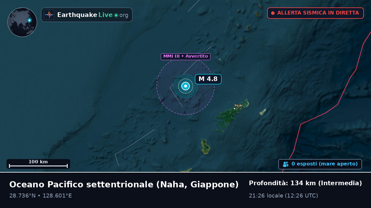 Oceano Pacifico settentrionale (Giappone)