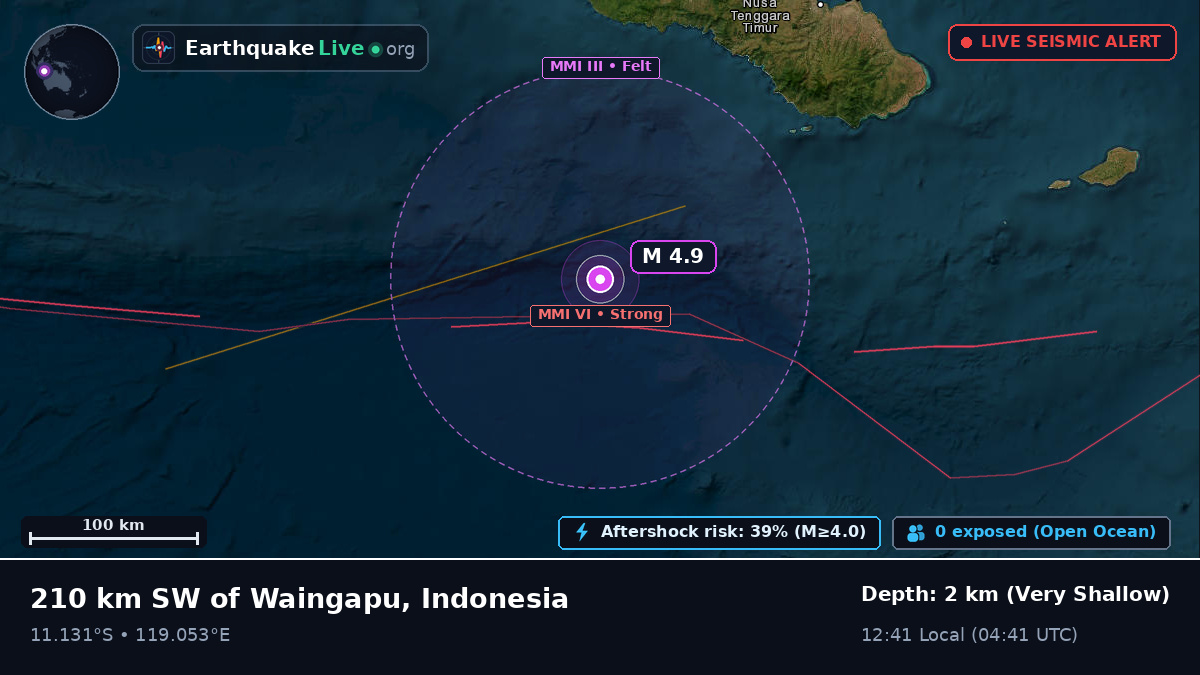 Off the coast of Waingapu, Indonesia