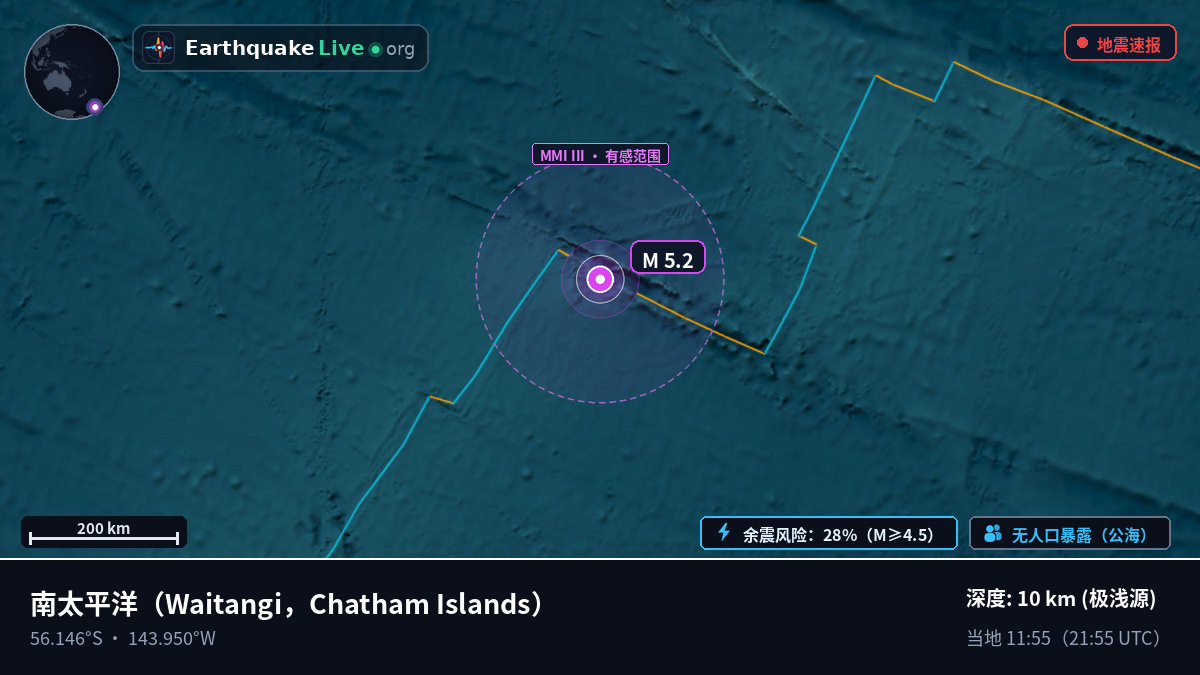 南太平洋 (Chatham Islands)