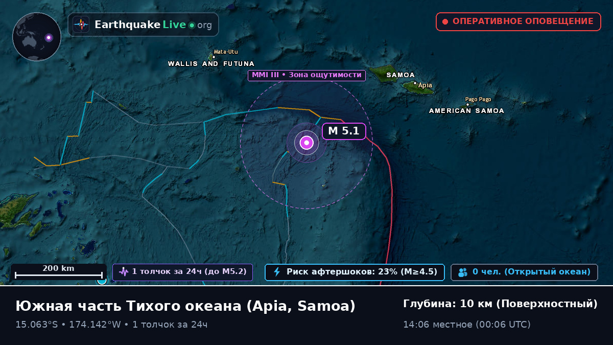 Южная часть Тихого океана (Samoa)