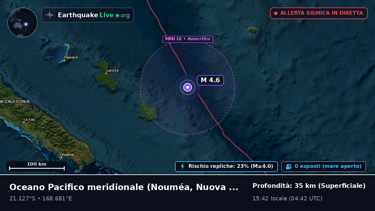 Oceano Pacifico meridionale (Nuova Caledonia)