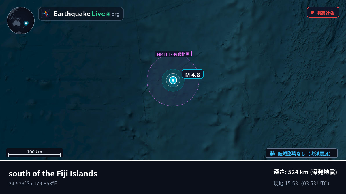 南太平洋 (Kermadec Islands)