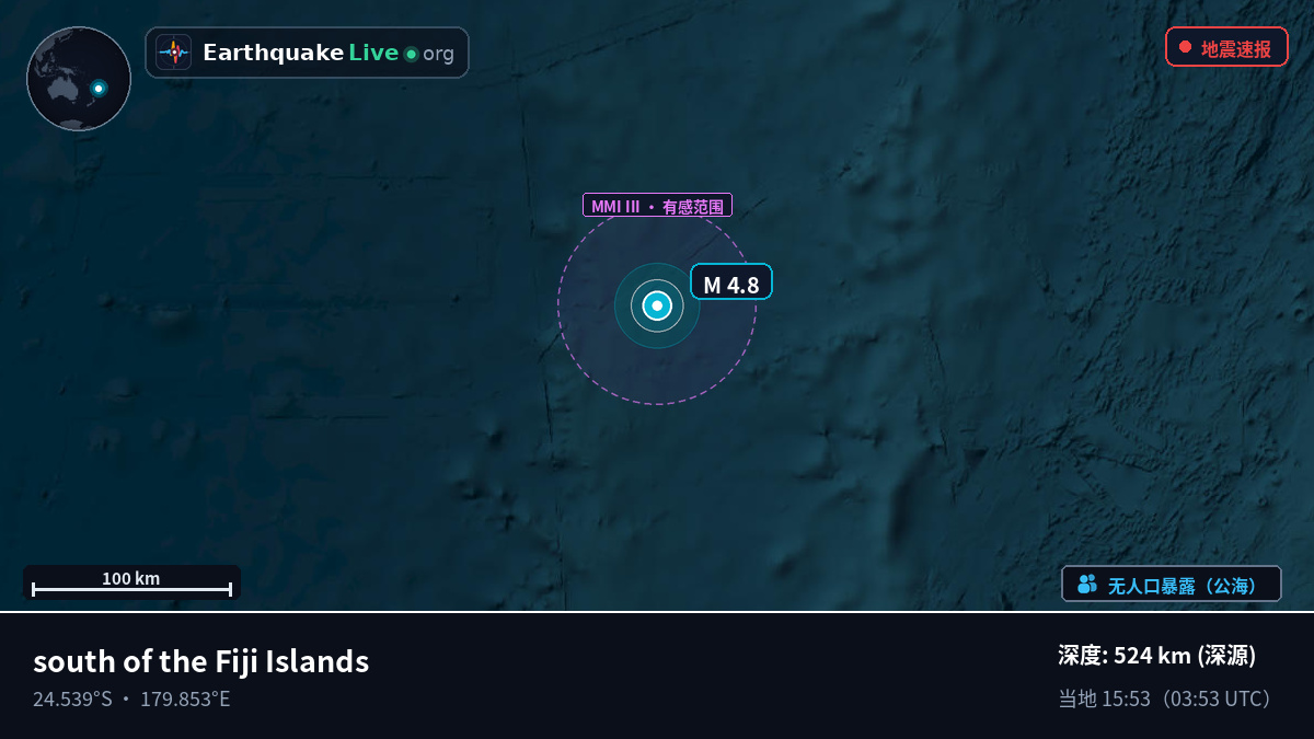 南太平洋 (Kermadec Islands)