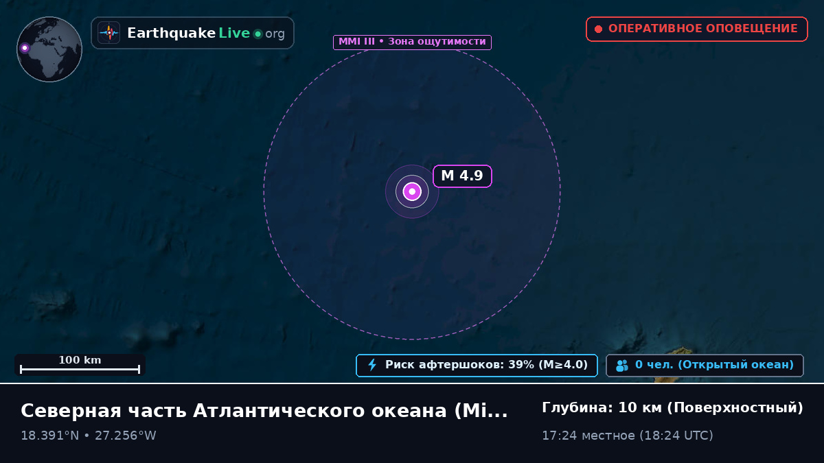 Северная часть Атлантического океана (Кабо-Верде)