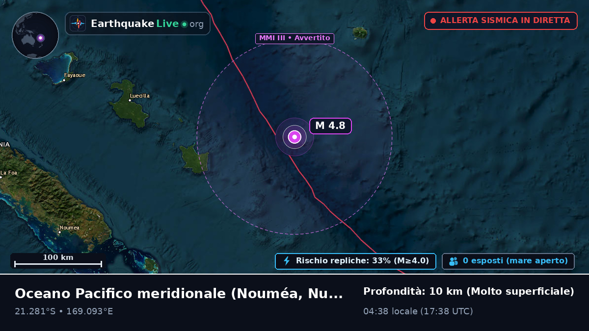 Oceano Pacifico meridionale (Nuova Caledonia)