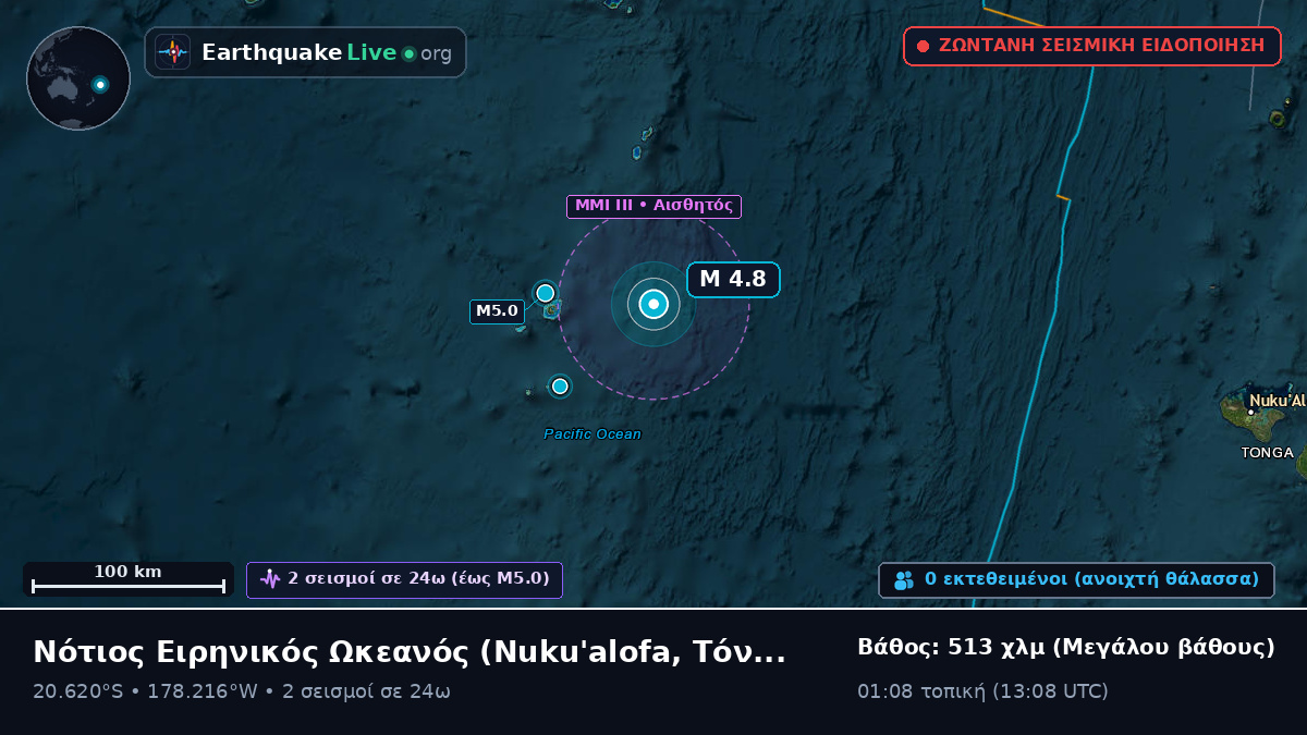 Νότιος Ειρηνικός Ωκεανός (Τόνγκα)