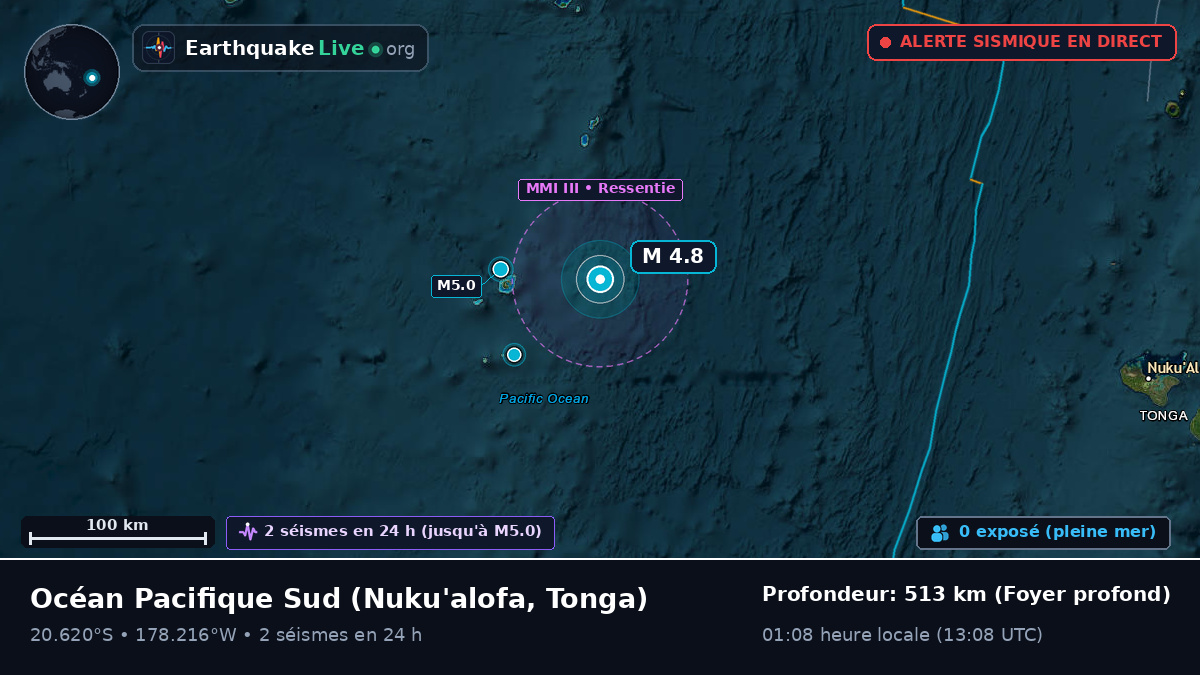 Océan Pacifique Sud (Tonga)