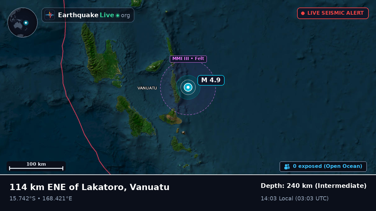Off the coast of Port Vila, Vanuatu
