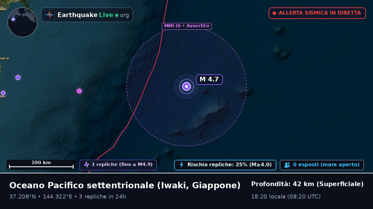 Oceano Pacifico settentrionale (Giappone)