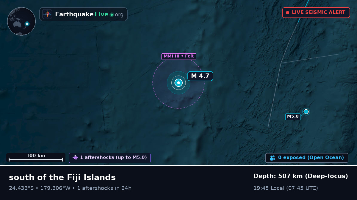 South Pacific Ocean (Kermadec Islands)