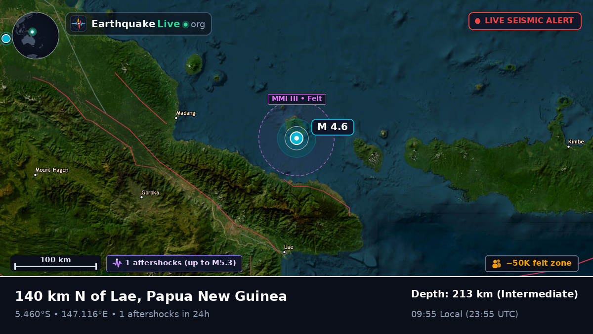 Off the coast of Lae, Papua New Guinea