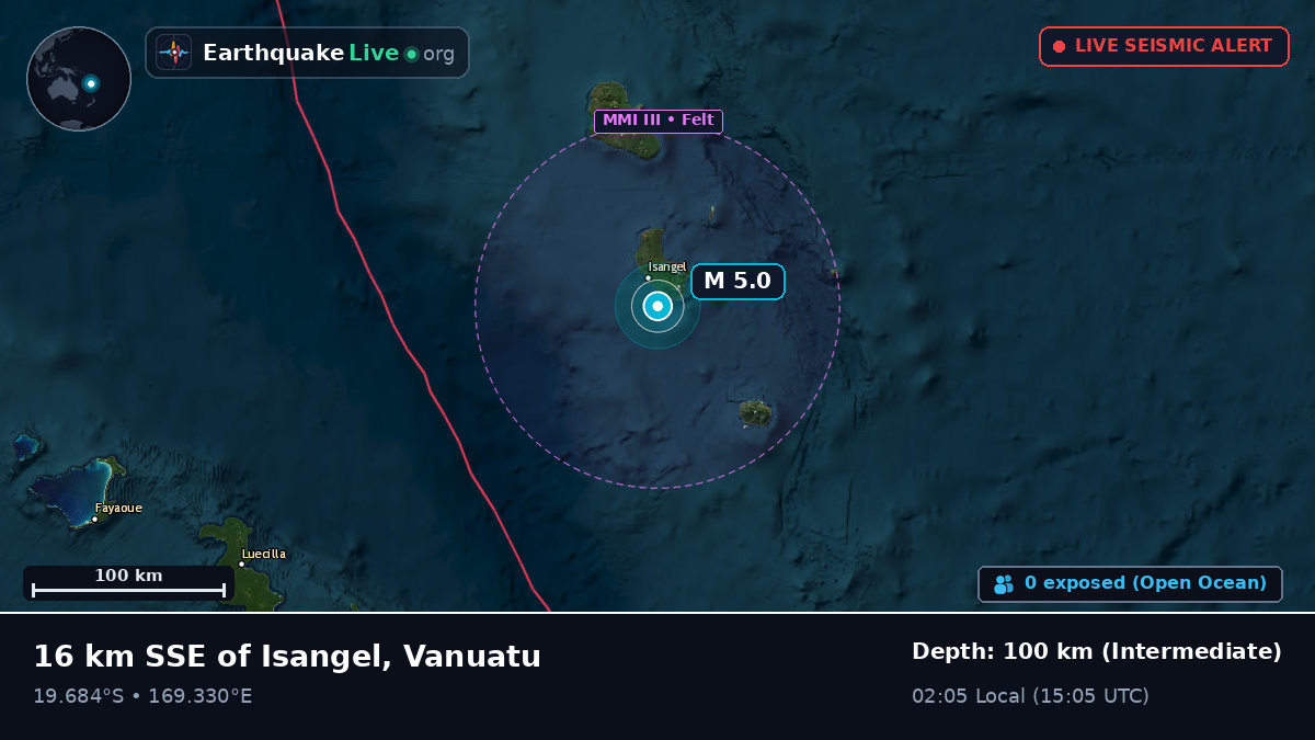 Off the coast of Port Vila, Vanuatu