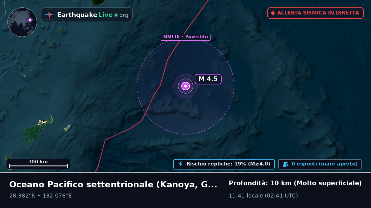 Oceano Pacifico settentrionale (Giappone)