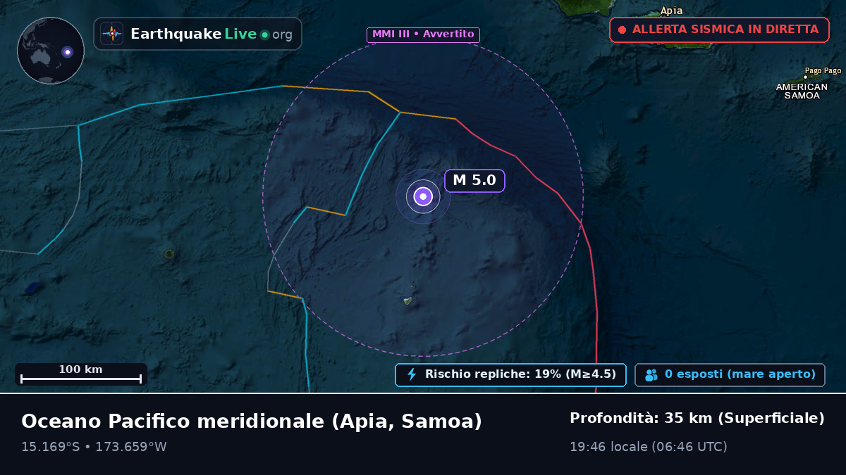 Oceano Pacifico meridionale (Samoa)