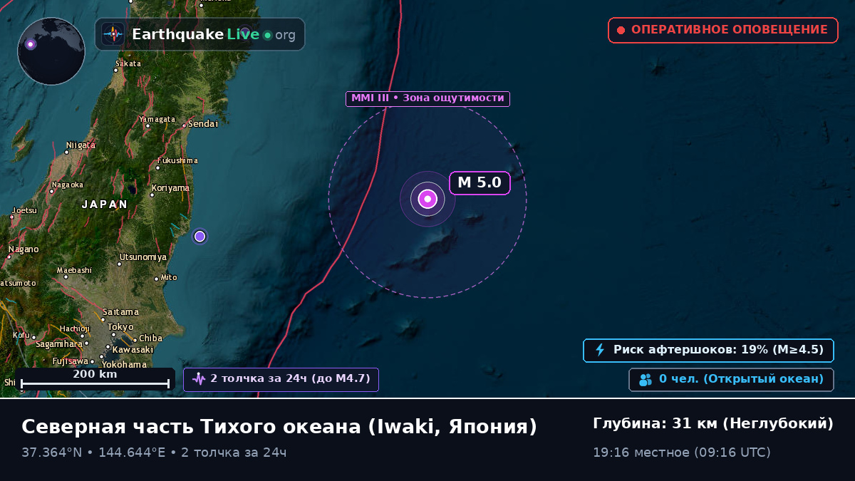 Северная часть Тихого океана (Япония)