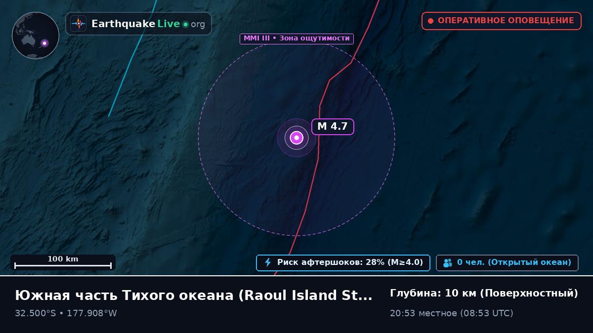 Южная часть Тихого океана (Kermadec Islands)