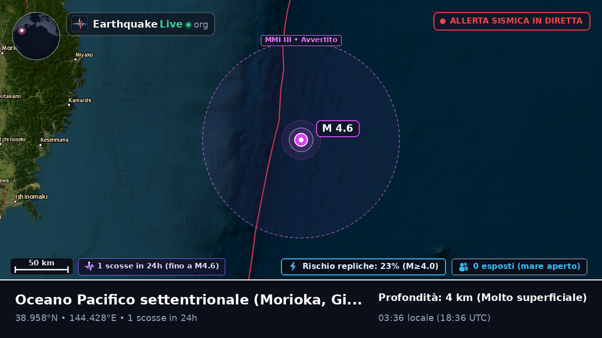 Oceano Pacifico settentrionale (Giappone)