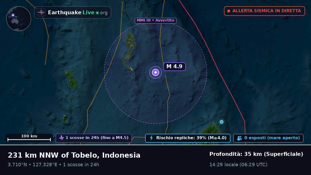 Oceano Pacifico settentrionale (Indonesia)