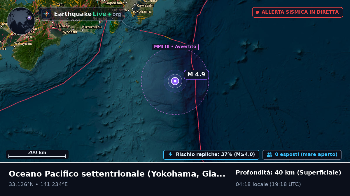 Oceano Pacifico settentrionale (Giappone)