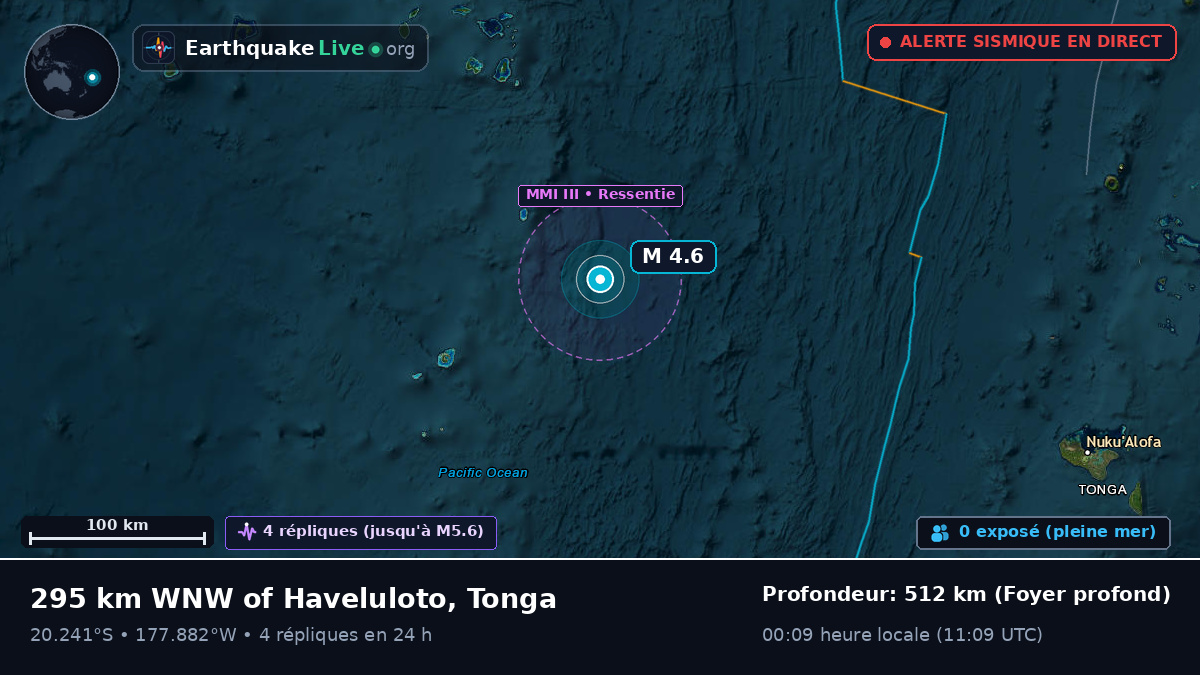 Océan Pacifique Sud (Tonga)