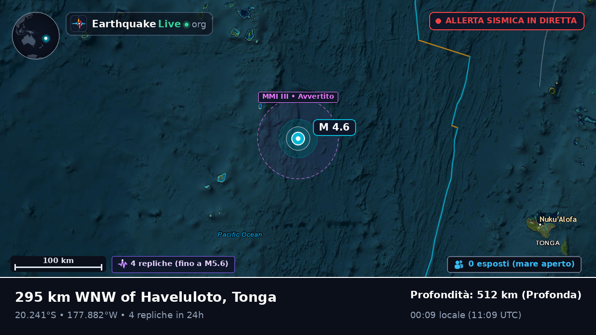 Oceano Pacifico meridionale (Tonga)