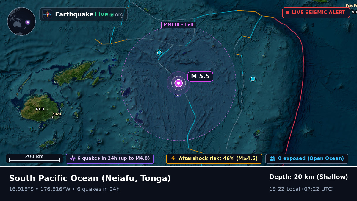 South Pacific Ocean (Tonga)