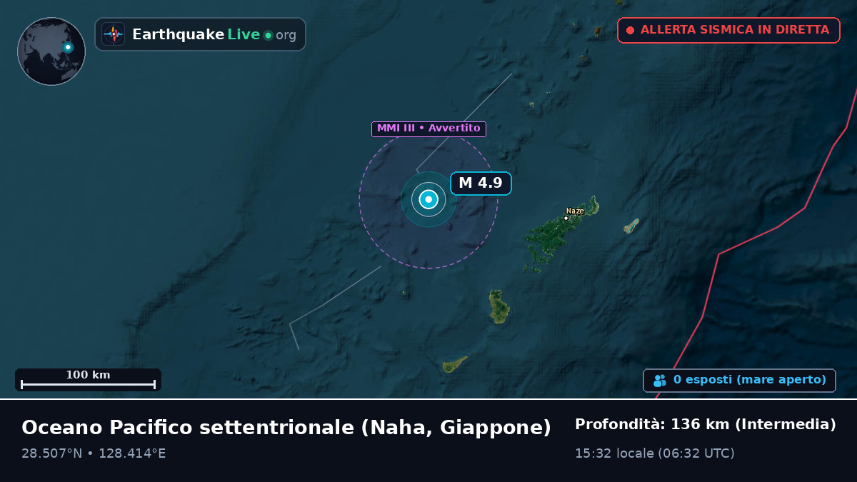 Oceano Pacifico settentrionale (Giappone)