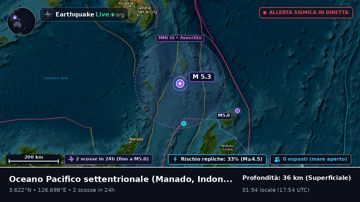 Oceano Pacifico settentrionale (Indonesia)