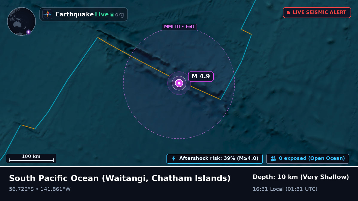 South Pacific Ocean (Chatham Islands)