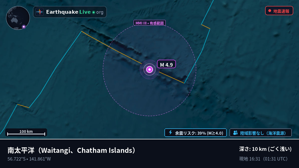 南太平洋 (Chatham Islands)