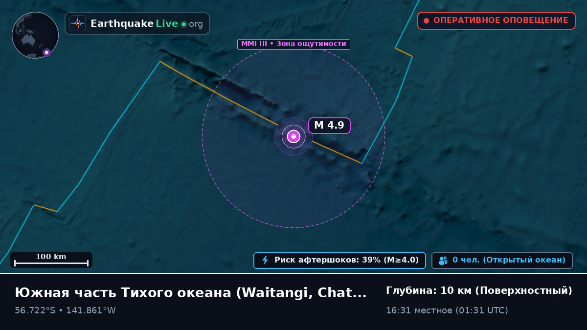 Южная часть Тихого океана (Chatham Islands)
