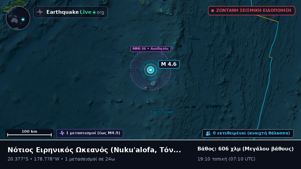 Νότιος Ειρηνικός Ωκεανός (Τόνγκα)