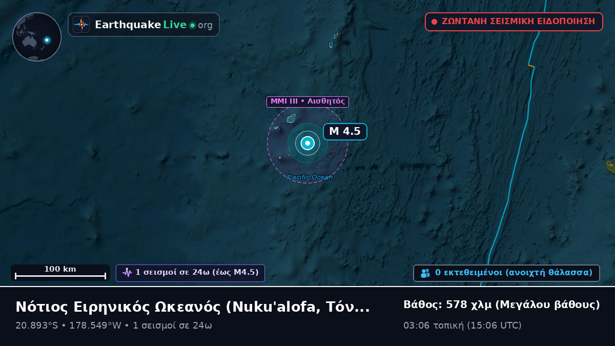 Νότιος Ειρηνικός Ωκεανός (Τόνγκα)