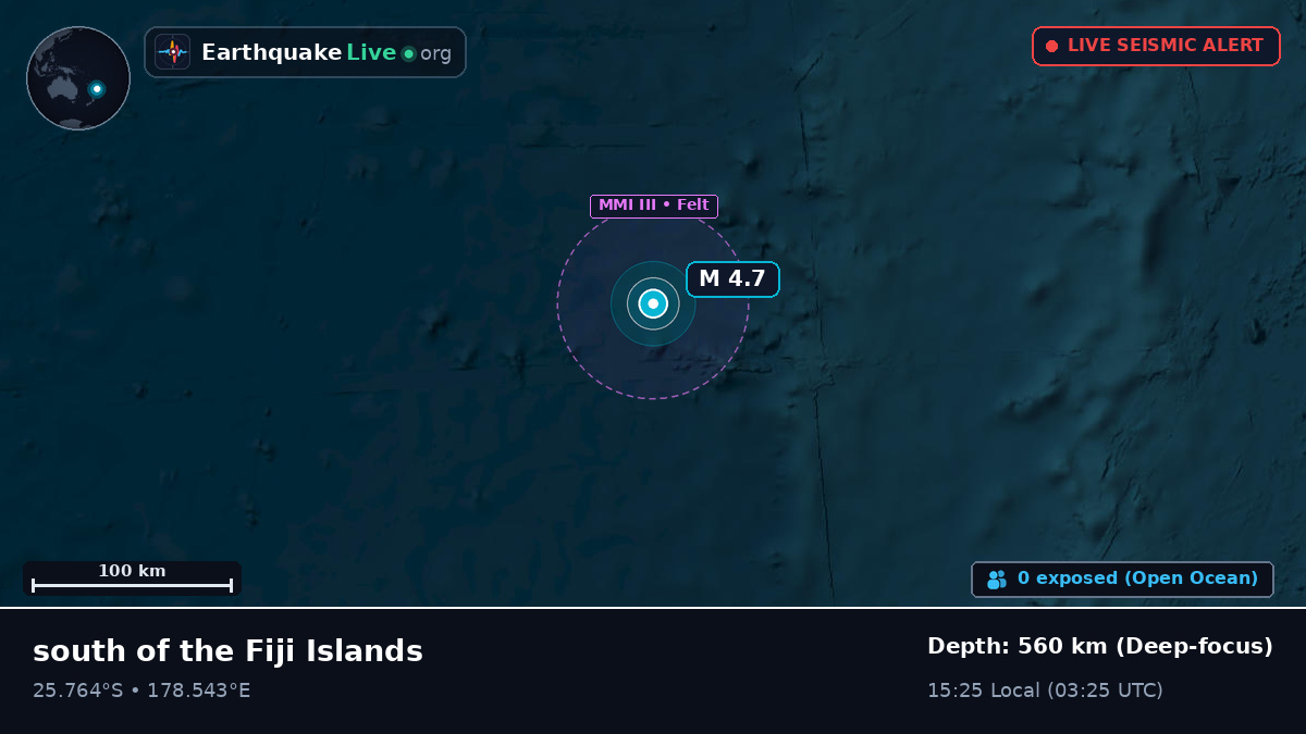 South Pacific Ocean (Kermadec Islands)