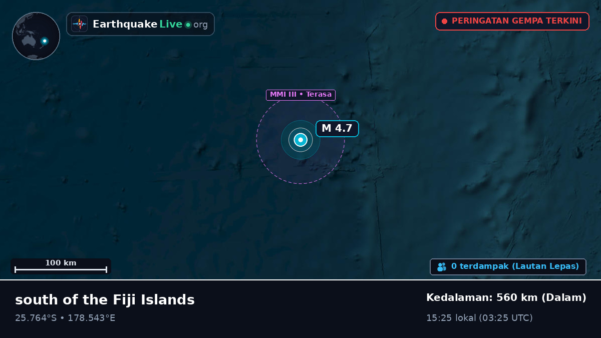 Samudra Pasifik Selatan (Kermadec Islands)