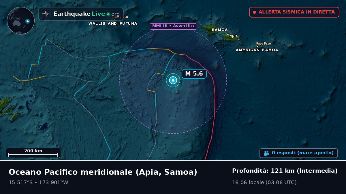 Oceano Pacifico meridionale (Samoa)
