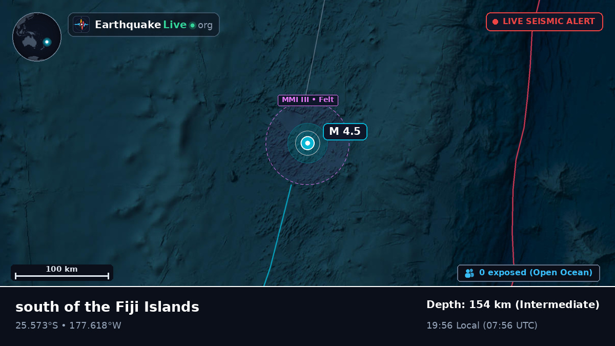 South Pacific Ocean (Kermadec Islands)