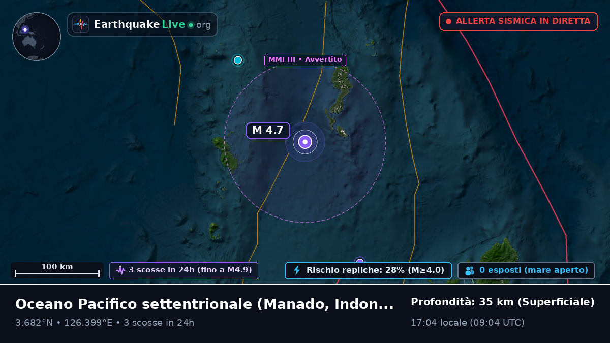 Oceano Pacifico settentrionale (Indonesia)