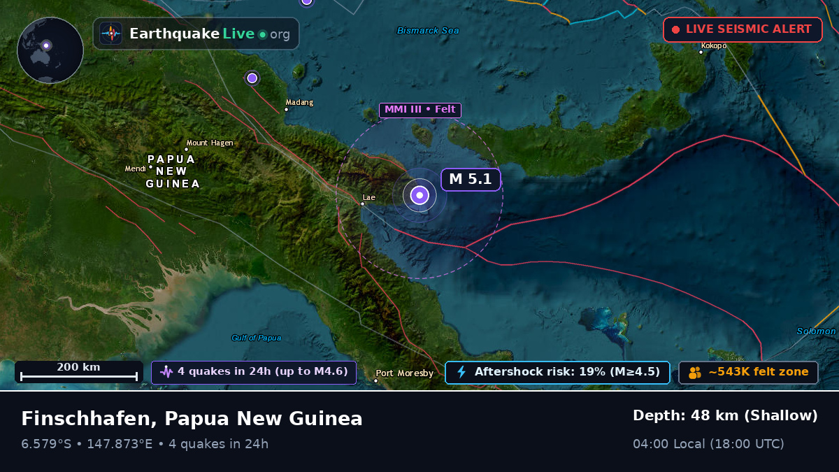 Off the coast of Lae, Papua New Guinea