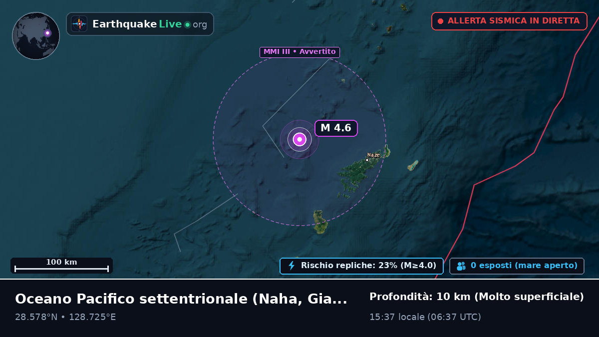 Oceano Pacifico settentrionale (Giappone)